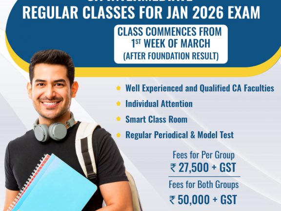 CA Intemediate Regular class for Jan 2026